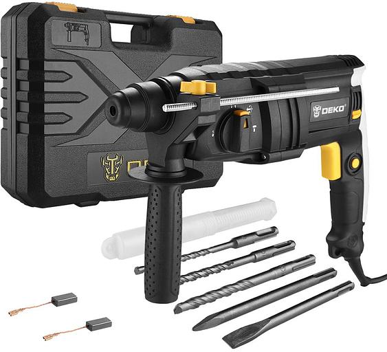Перфоратор Deko DKH850W патрон:SDS-plus уд.:3Дж 850Вт (кейс в комплекте) фото 2