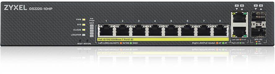 Коммутатор Zyxel NebulaFlex Pro GS2220-10HP-EU0101F 10G 8PoE+ 180W управляемый фото 3