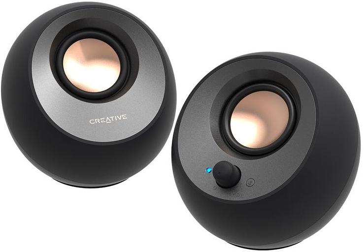 Колонки Creative Pebble V3 MF1700 2.0 черный 8Вт BT фото 6