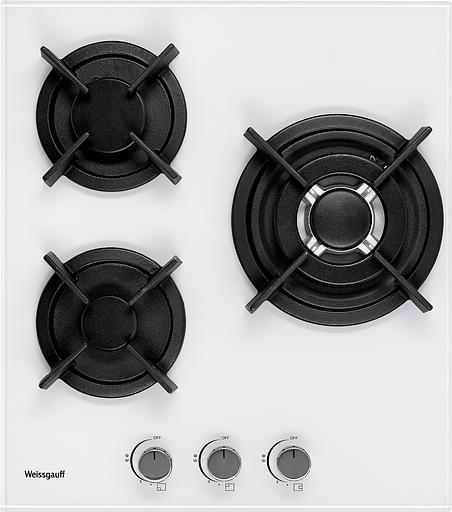 Газовая варочная поверхность Weissgauff HGG 451 WGh белый фото 1