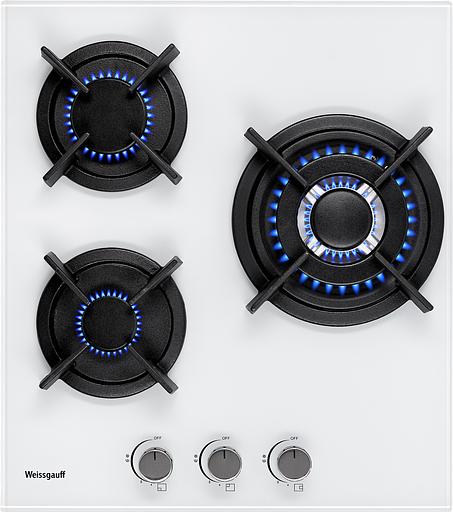 Газовая варочная поверхность Weissgauff HGG 451 WGh белый фото 3