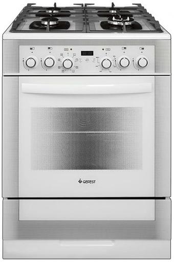 Плита Комбинированная Gefest ПГЭ 6502-03 0242 белый (без крышки) реш.чугун фото 1