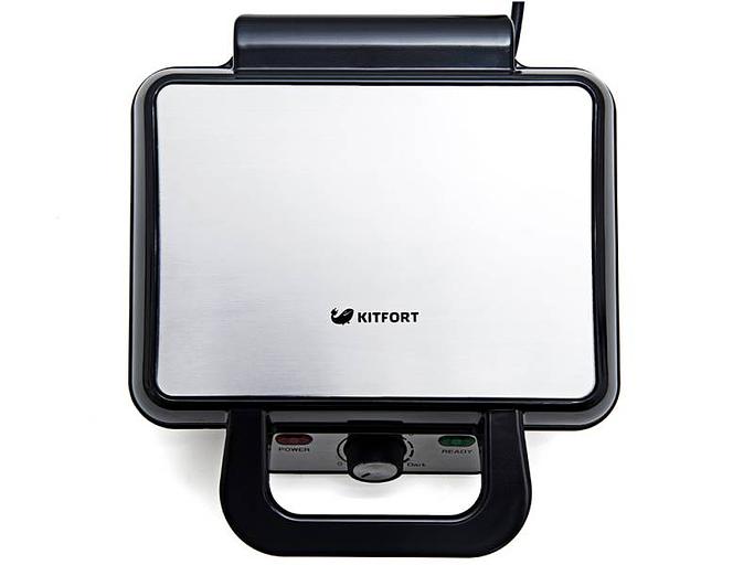 Вафельница Kitfort KT-1620 920Вт серебристый/черный фото 3