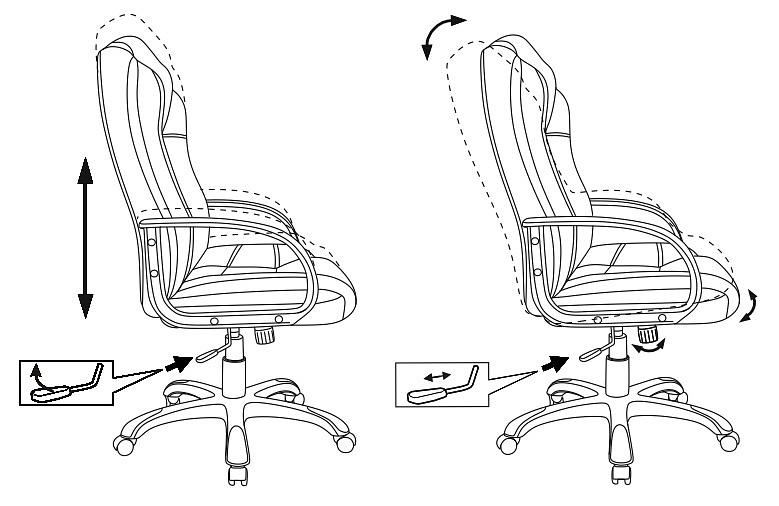 Кресло руководителя Бюрократ CH-839 черный Leather Black искусственная кожа крестовина пластик фото 5