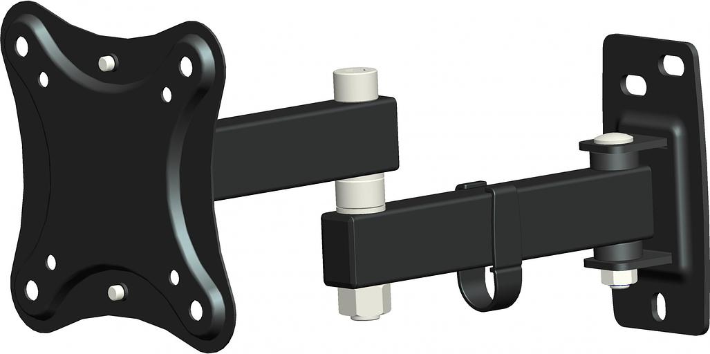 Кронштейн для телевизора Hama R1 118152 черный 10"-27" макс.15кг настенный поворот фото 1