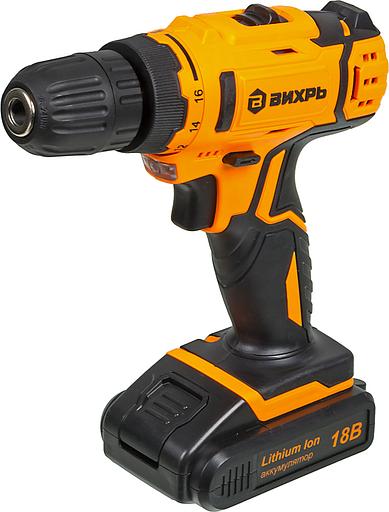 Дрель-шуруповерт Вихрь ДА-18Л-2КА аккум. патрон:быстрозажимной (кейс в комплекте) фото 2
