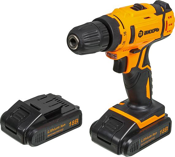 Дрель-шуруповерт Вихрь ДА-18Л-2КА аккум. патрон:быстрозажимной (кейс в комплекте) фото 4