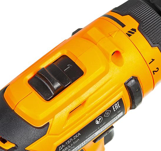 Дрель-шуруповерт Вихрь ДА-18Л-2КА аккум. патрон:быстрозажимной (кейс в комплекте) фото 6