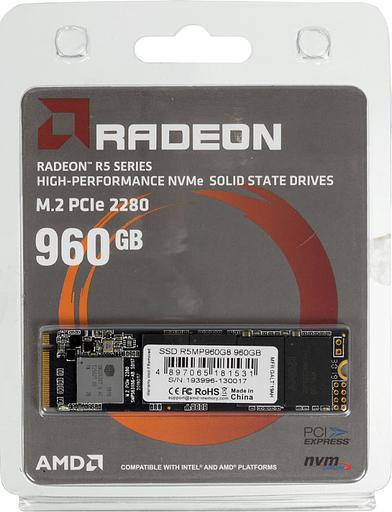 Накопитель SSD AMD PCI-E 960Gb R5MP960G8 Radeon M.2 2280 фото 5
