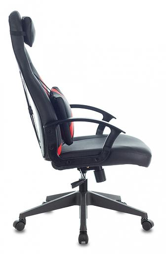 Кресло игровое Бюрократ ZOMBIE DRIVER черный/красный искусственная кожа с подголов. крестовина пластик фото 3