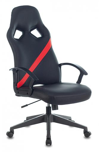 Кресло игровое Бюрократ ZOMBIE DRIVER черный/красный искусственная кожа с подголов. крестовина пластик фото 5