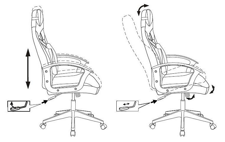 Кресло игровое Бюрократ ZOMBIE DRIVER черный/красный искусственная кожа с подголов. крестовина пластик фото 9