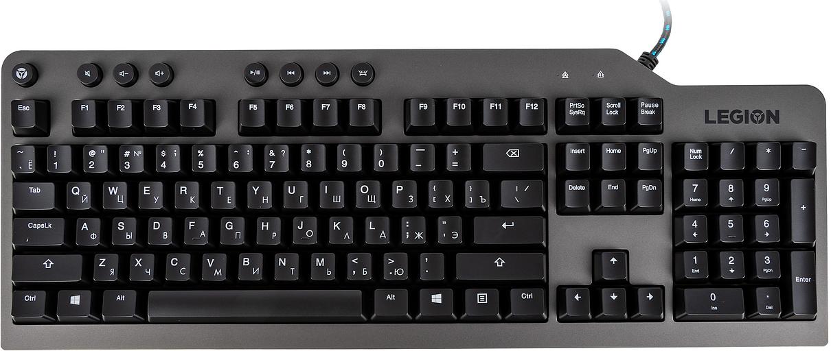 Клавиатура Lenovo Legion K500 RGB механическая черный USB Multimedia for gamer LED (подставка для запястий) фото 1