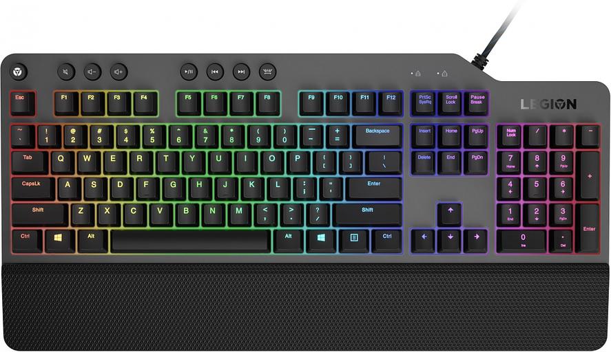 Клавиатура Lenovo Legion K500 RGB механическая черный USB Multimedia for gamer LED (подставка для запястий) фото 2