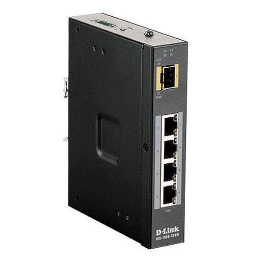 Коммутатор D-Link DIS-100G-5PSW/A1A 4G 1SFP 4PoE+ 120W неуправляемый фото 1