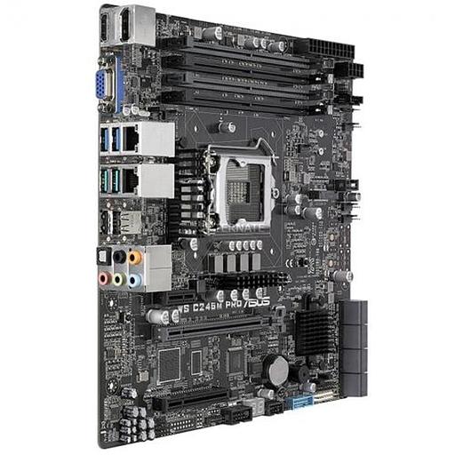 Материнская Плата Asus WS C246M PRO Soc-1151 iC246 mATX 4xDDR4 8xSATA3 i210AT/219LM 2хGgbEth Ret фото 2
