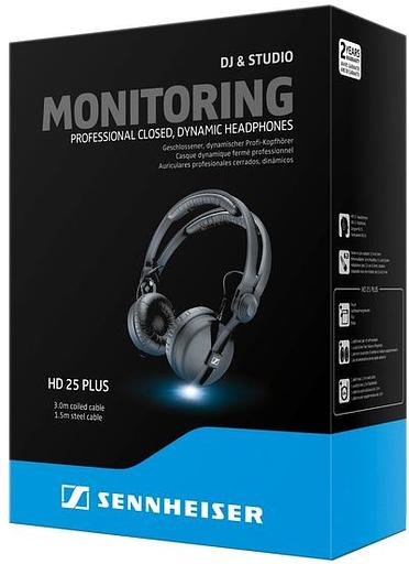 Наушники накладные Sennheiser HD 25 PLUS 1.5м черный проводные оголовье (506908) фото 8