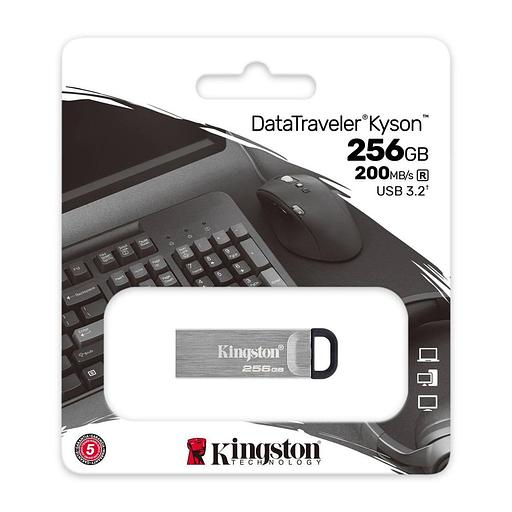 Флеш Диск Kingston 256Gb DataTraveler Kyson DTKN/256GB USB3.1 серебристый/черный фото 3