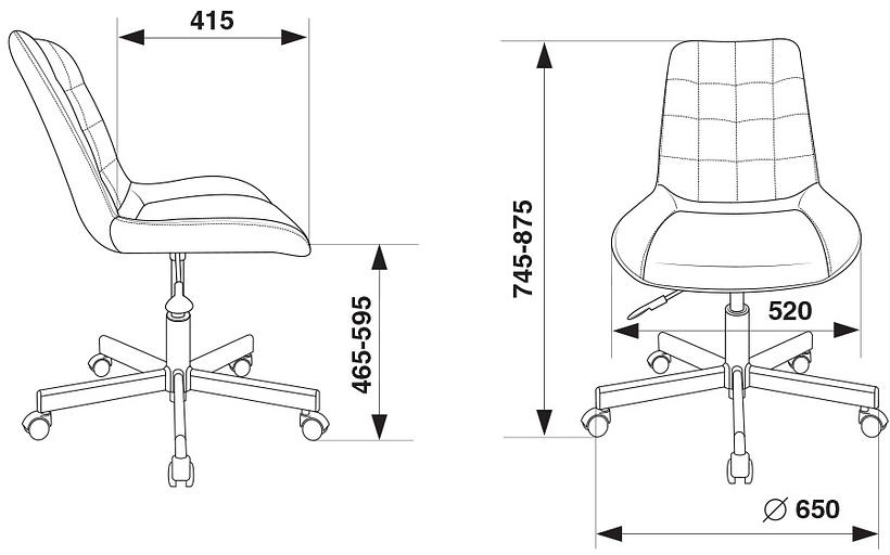 Кресло Бюрократ CH-350M черный искусст.кожа/ткань крестовина металл фото 5