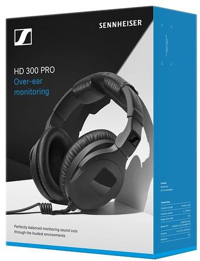 Гарнитура накладные Sennheiser HD 300 PRO 1.5м черный проводные оголовье (508288) фото 5