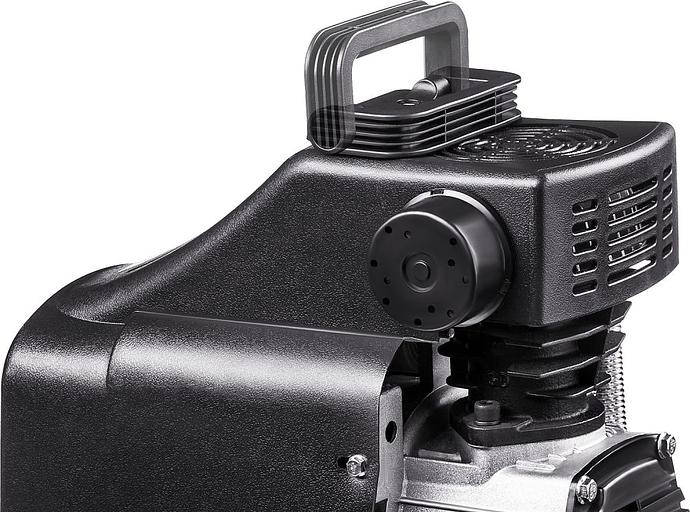 Компрессор поршневой Зубр КП-200-6 безмасляный 200л/мин 6л 1500Вт красный фото 3