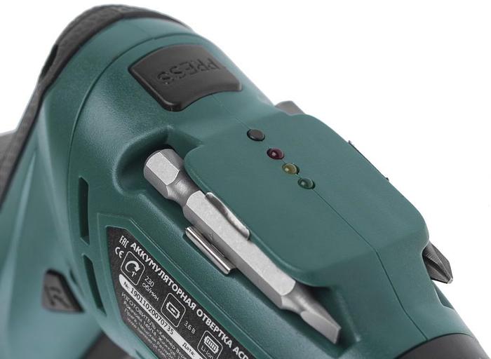 Отвертка электрическая Hammer Flex ACD3.6A аккум. патрон:Шестигранник 6.35 мм (1/4) фото 8