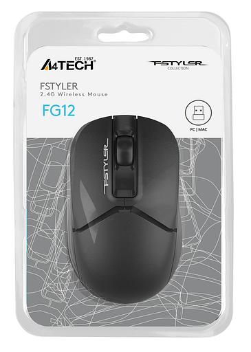 Мышь A4Tech Fstyler FG12 черный оптическая (1200dpi) беспроводная USB (3but) фото 10