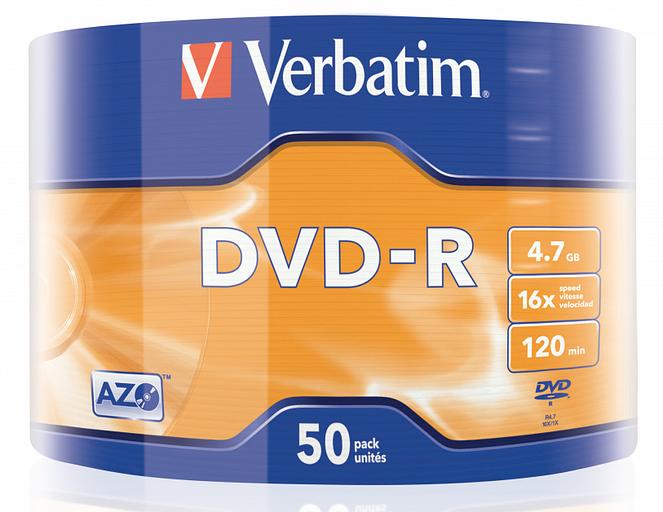 Диск DVD-R Verbatim 4.7Gb 16x bulk (50шт) (43788) фото 3