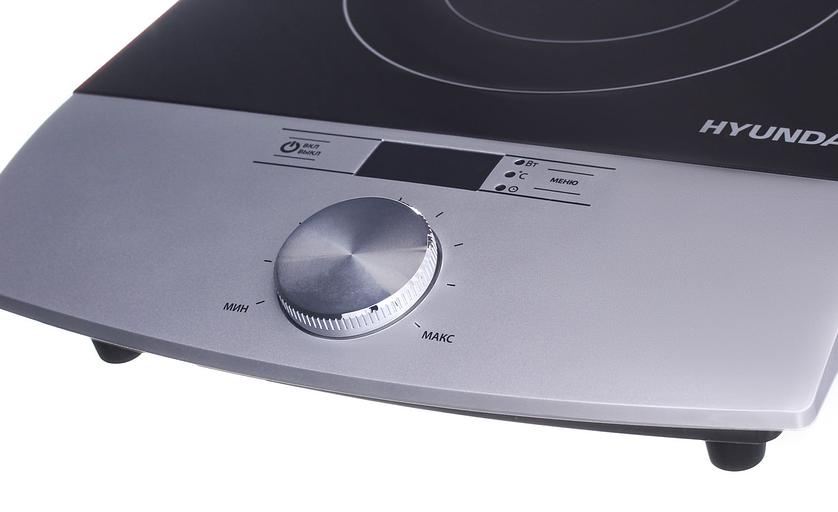 Плита Индукционная Hyundai HYC-0102 серебристый/черный стеклокерамика (настольная) фото 5