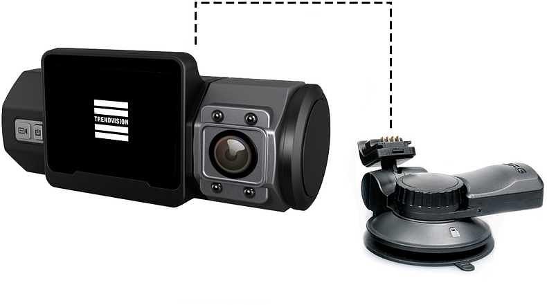 Видеорегистратор TrendVision Twins черный 1.8Mpix 1080x1920 1080p 1080гр. GPS NTK96660 фото 3