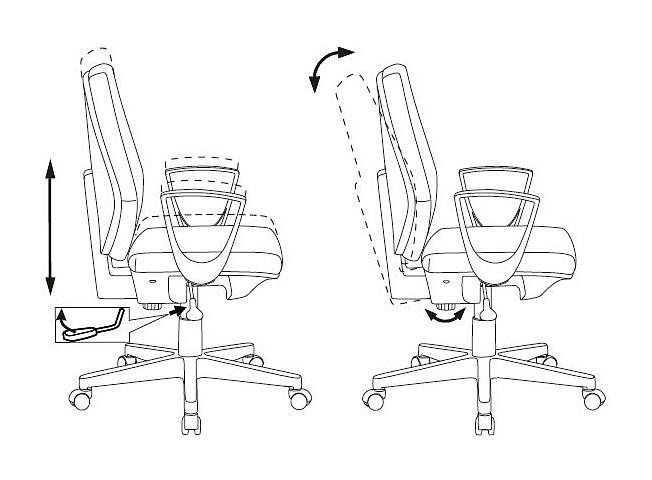 Кресло Бюрократ CH-W545 синий 38-415 крестовина пластик пластик белый фото 5