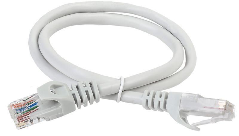 Патч-корд ITK PC01-C5EU-3M UTP вилка RJ-45-вилка RJ-45 кат.5е 3м серый ПВХ (уп.:1шт) фото 1