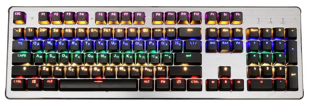 Клавиатура Оклик 970G Dark Knight механическая черный/серебристый USB for gamer LED фото 1