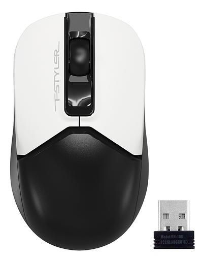 Мышь A4Tech Fstyler FG12S Panda белый/черный оптическая (1200dpi) беспроводная USB (3but) фото 2