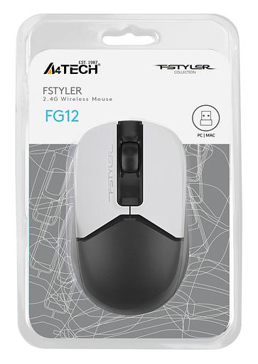 Мышь A4Tech Fstyler FG12S Panda белый/черный оптическая (1200dpi) беспроводная USB (3but) фото 10