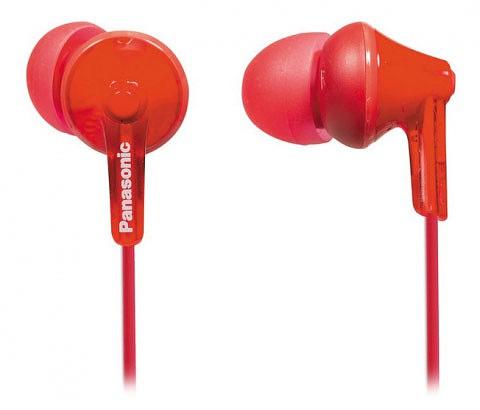 Наушники вкладыши Panasonic RP-HJE125E-R 1.1м красный проводные в ушной раковине фото 1
