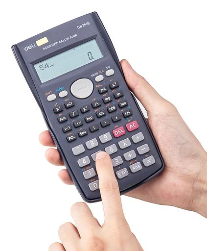 Калькулятор научный Deli ED82MS темно-синий 10+2-разр. фото 6