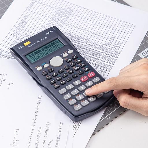 Калькулятор научный Deli ED82MS темно-синий 10+2-разр. фото 8