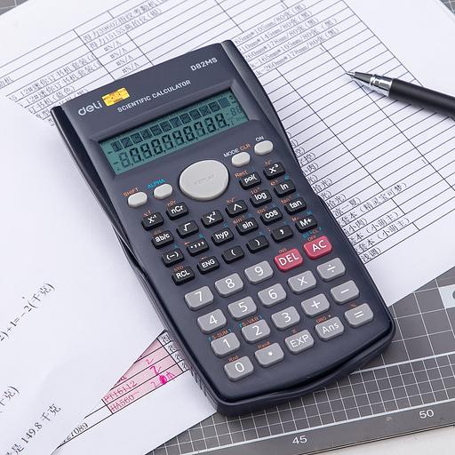 Калькулятор научный Deli ED82MS темно-синий 10+2-разр. фото 10