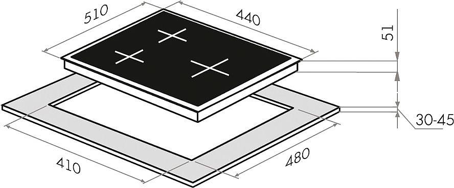 Газовая варочная поверхность Maunfeld EGHE.43.33CW\G белый фото 2