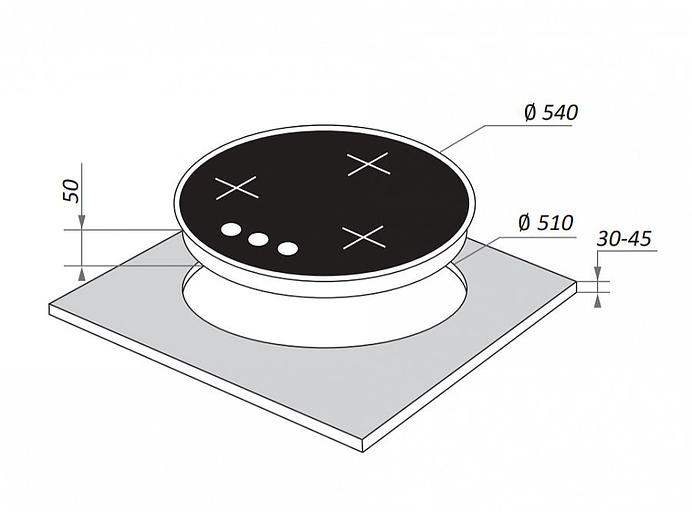 Газовая варочная поверхность Maunfeld EGHG.43.23CB\G черный фото 2