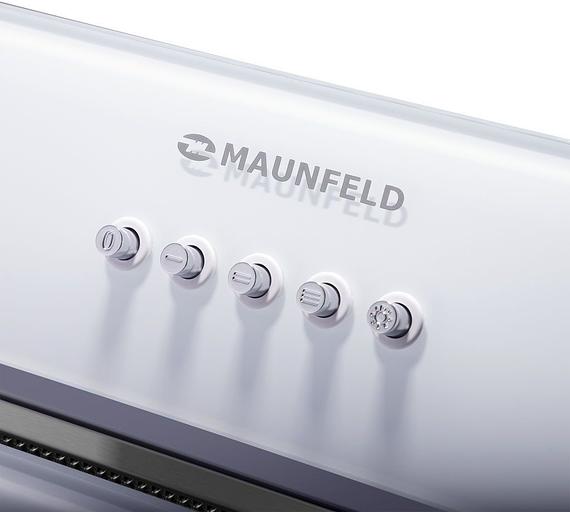 Вытяжка встраиваемая Maunfeld TRAPEZE 601GG белый управление: кнопочное (1 мотор) фото 10
