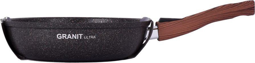 Сковорода Kukmara Granit ultra сго262а круглая ручка съемная (без крышки) серый фото 1