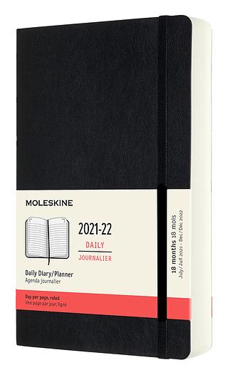 Еженедельник Moleskine ACADEMIC SOFT Large 130х210мм датир.18мес 592стр. мягкая обложка черный фото 1