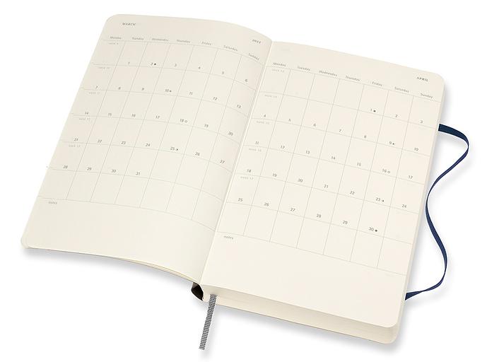 Еженедельник Moleskine ACADEMIC SOFT Large 130х210мм датир.18мес 592стр. мягкая обложка черный фото 4