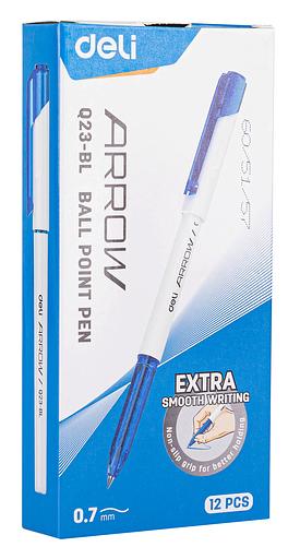 Ручка шариковая Deli EQ23-BL 0.7мм белый синие чернила (1шт) фото 6