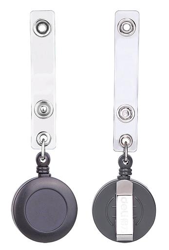 Держатель для бейджа Deli 8309GREY 80см горизонтально-вертикальный пластик серый (упак.:12шт) фото 2