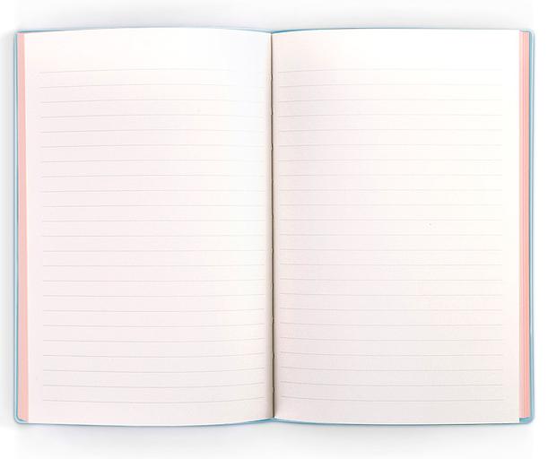 Блокнот Deli 22283LT-BLUE 210х143мм искусст. кожа 96л голубой фото 2