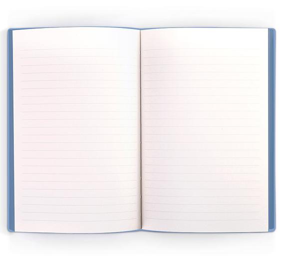 Блокнот Deli 22284BLUE 210х143мм искусст. кожа 96л синий фото 2