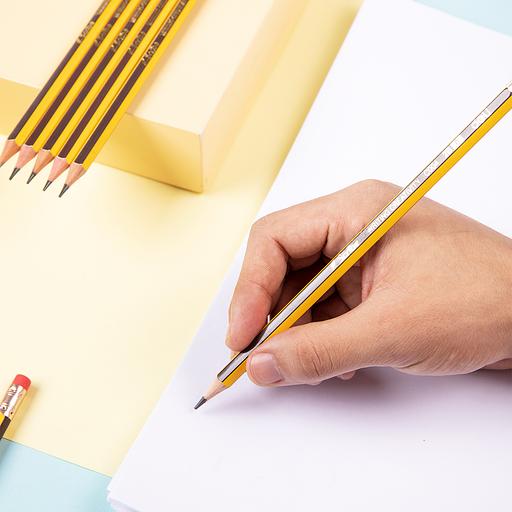 Карандаш чернографит. Deli EC004-2B 2B шестигран. ластик коробка картонная (12шт) фото 7